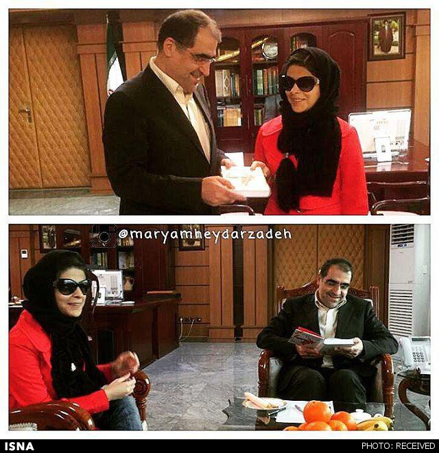 ستایش مریم حیدرزاده از وزیر بهداشت+تصویر ستایش مریم حیدرزاده از وزیر بهداشت+تصویر