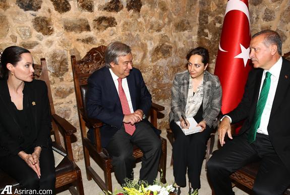 دیدار آنجلینا جولی با اردوغان +عکس