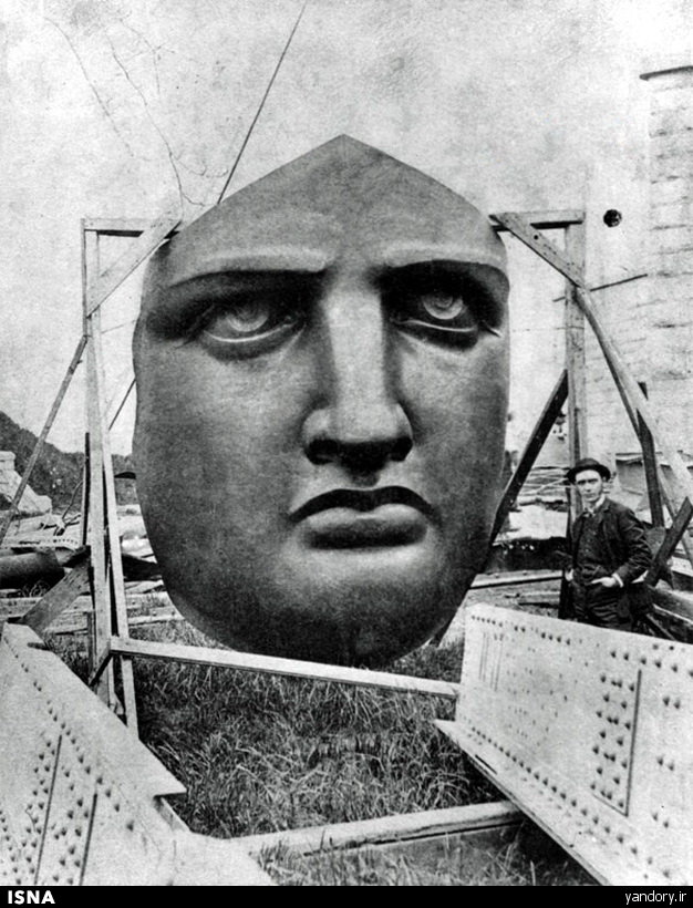 عکس / سر مجسمه آزادی، پیش از نصب