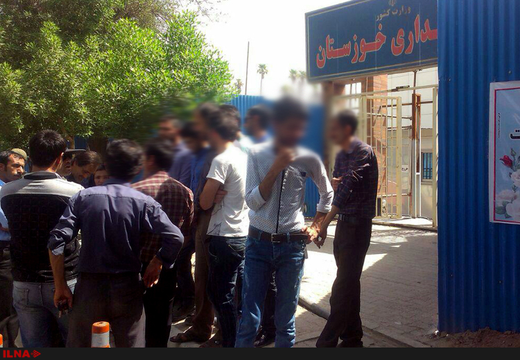 تجمع کارگران ساختمانی اهواز+عکس