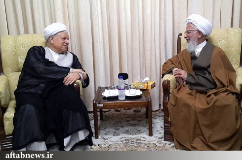 دیدار آیت الله هاشمی رفسنجانی با آیت الله جوادی آملی