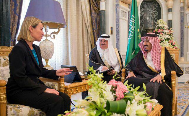 دیدار موگرینی با پادشاه عربستان+تصویر
