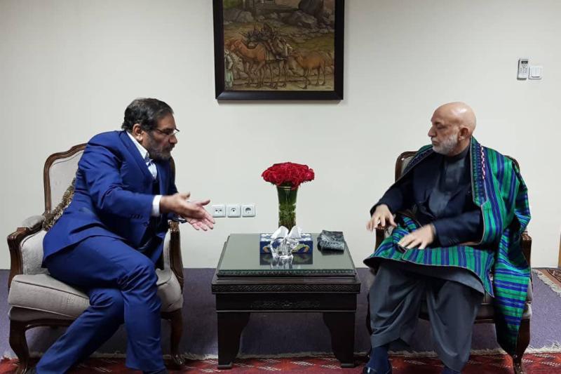 دیدار شمخانی در دیدار با حامد کرزای+عکس