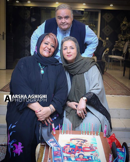 اکبر عبدی و همسرش /عکس