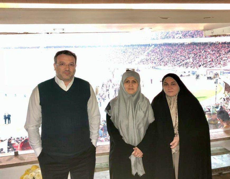 حضور نمایندگان زن مجلس در ورزشگاه آزادی /عکس