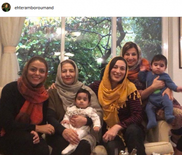 «فلامک جنیدی» و دو قلوهایش در کنار خانواده «داود رشیدی»