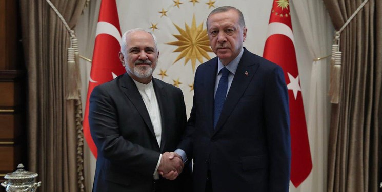 دیدار ظریف با اردوغان +عکس