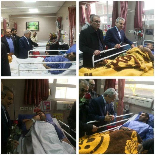 عیادت نوبخت از مصدومان سیل شیراز