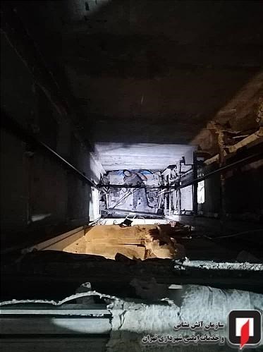 مرگ کارگر جوان با سقوط بالابر+ تصاویر