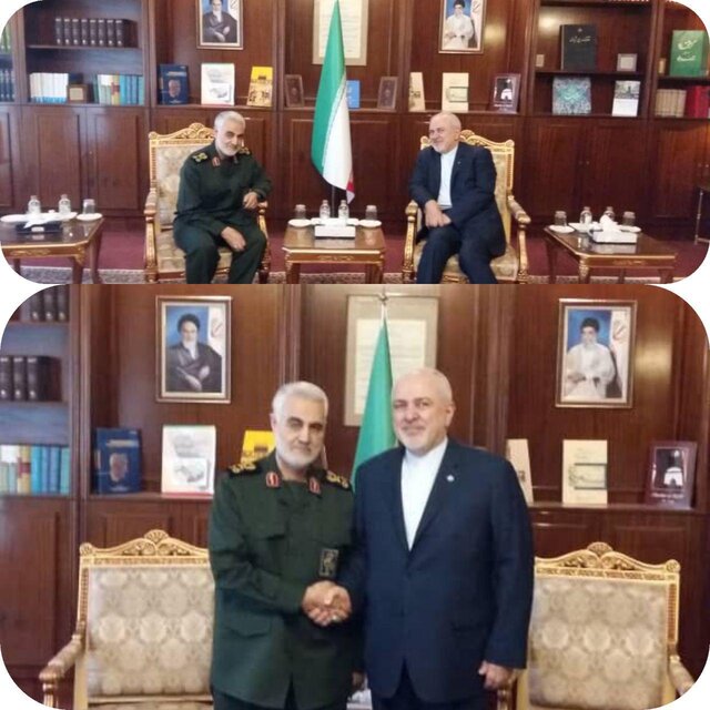 دیدار سردار سلیمانی با ظریف +عکس