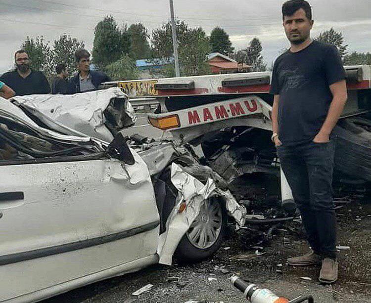 تصادف سرمربی ملوان+عکس