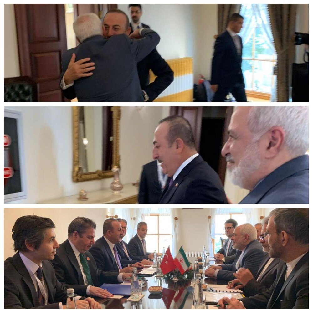 دیدار ظریف با وزیر خارجه ترکیه