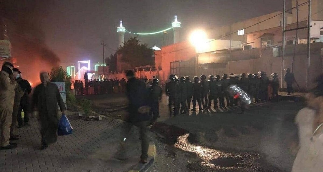 درگیری در نزدیکی کنسولگری ایران در نجف درگیری در نزدیکی کنسولگری ایران در نجف