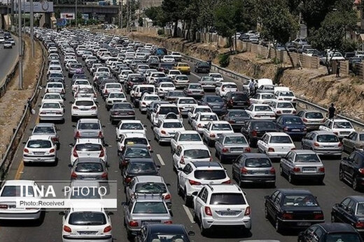 ترافیک سنگین در آزادراه کرج-قزوین