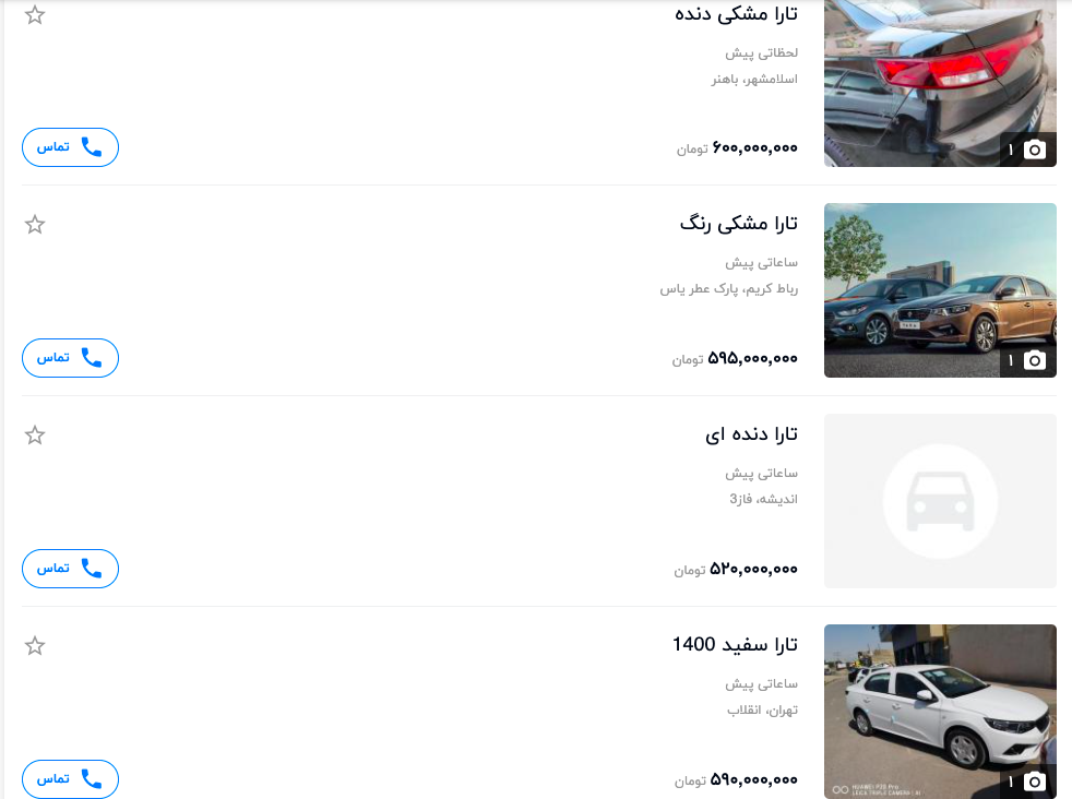 تارا با قیمت نجومی وارد بازار آزاد شد