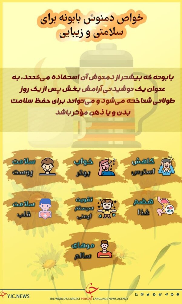 خواص دمنوش بابونه برای سلامتی و زیبایی