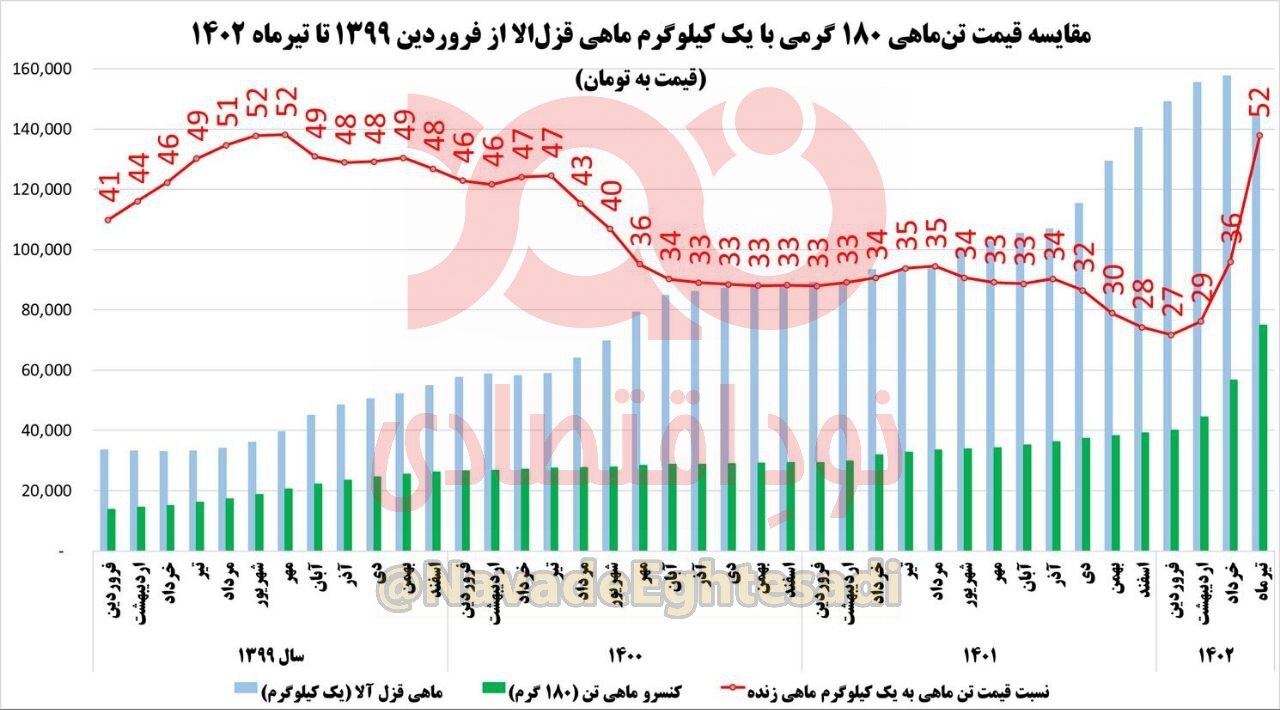 گرانی عجیب تن ماهی در دو ماه اخیر! گرانی عجیب تن ماهی در دو ماه اخیر!