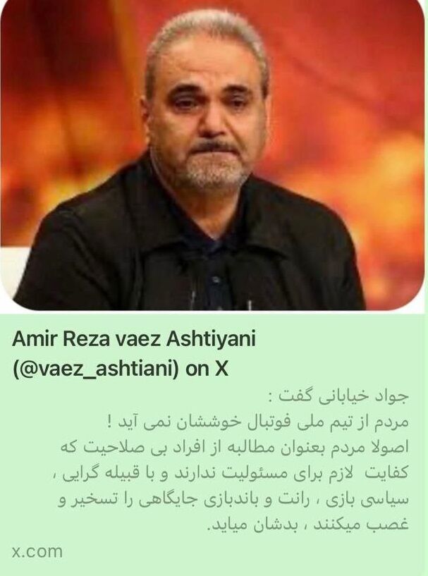حمله تند مدیرعامل اسبق استقلال به سرمربی تیم ملی